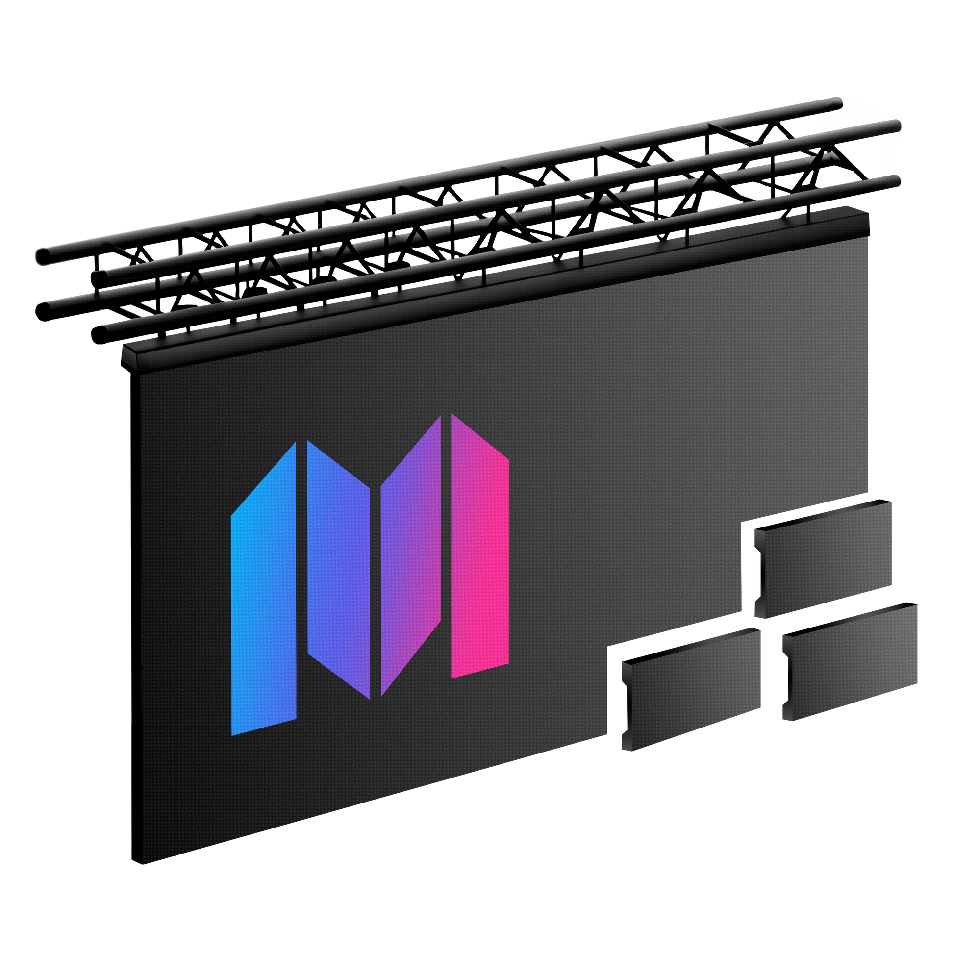 mur led extérieur, affichage dynamique, 4500 nits, IP65, 500×500 mm, pour scènes et concerts