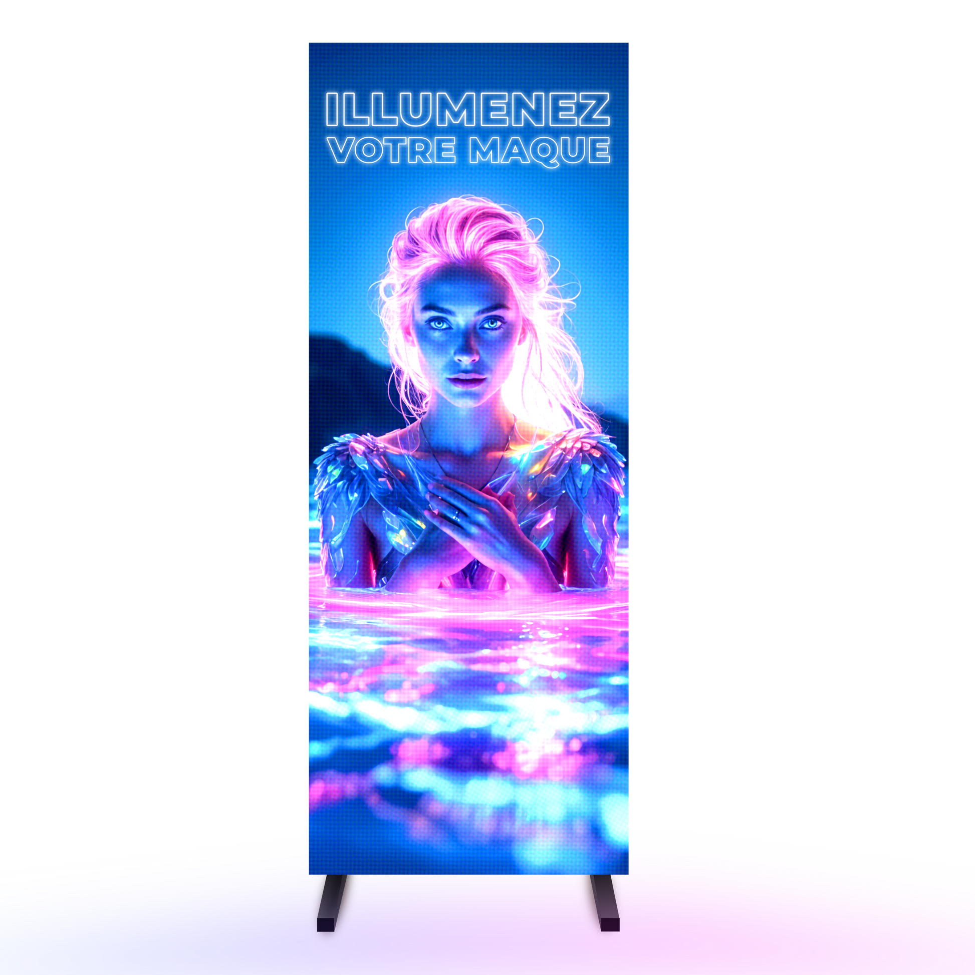 TOTEM PUBLICITAIRE LED pour Extérieur  MIRKIT PRATIQUE EXT 2