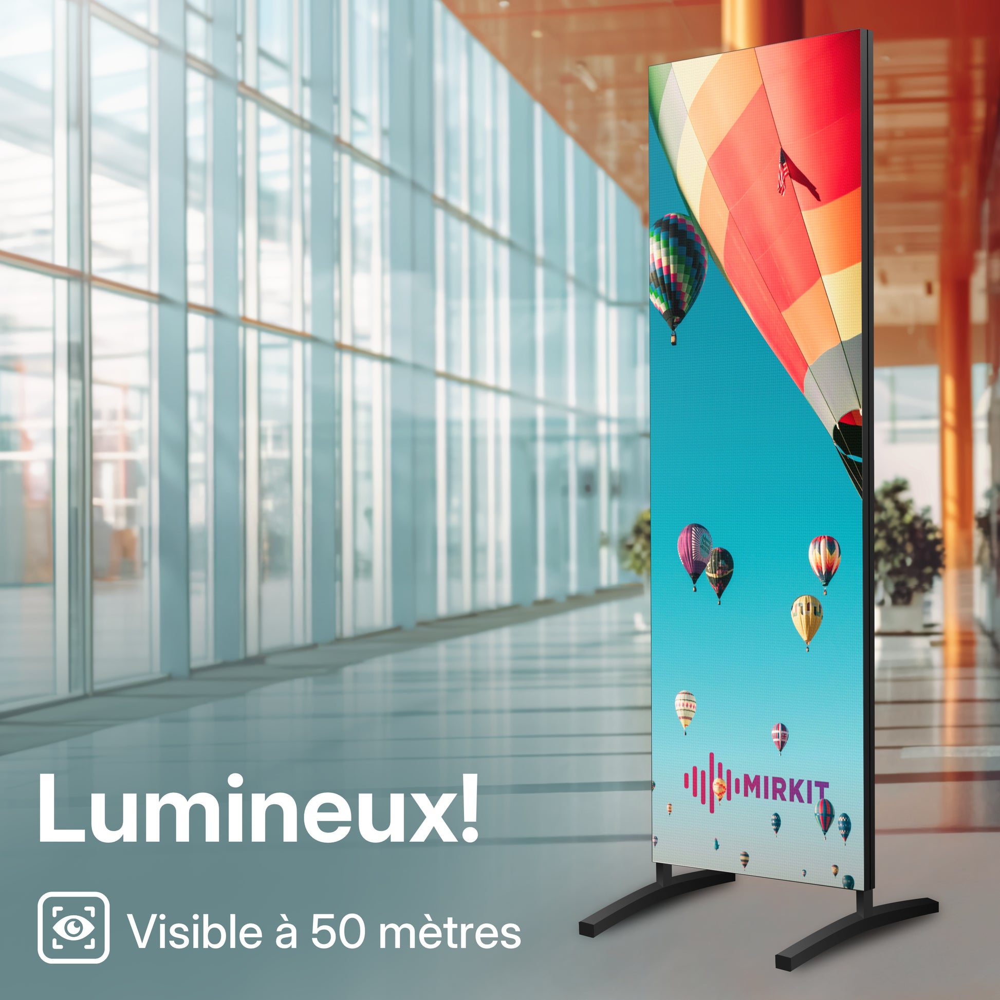 TOTEM PUBLICITAIRE LED pour Extérieur  MIRKIT PRATIQUE EXT 2