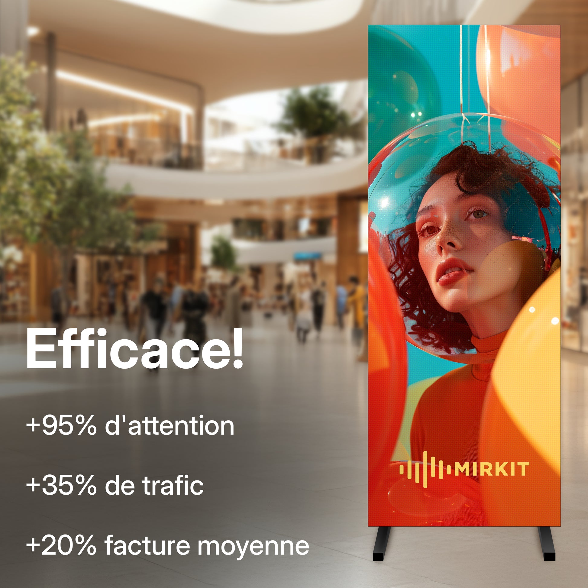 TOTEM PUBLICITAIRE LED pour Extérieur  MIRKIT PRATIQUE EXT 2