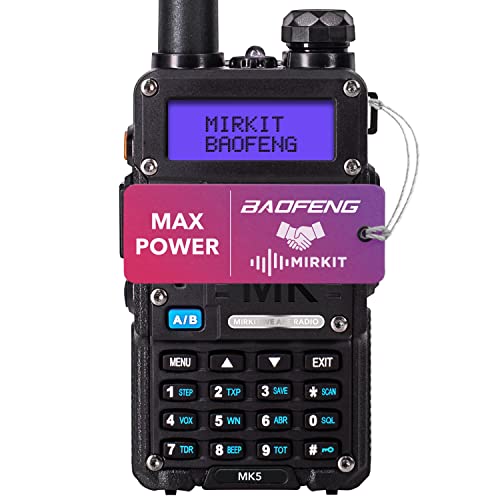BAOFENG MK5 8W Mirkit Édition Puissance Maximale Talkie-Walkie Kit Complet Radioamateur avec Batterie Baofeng 1800mAh & Logiciel Mirkit 2025